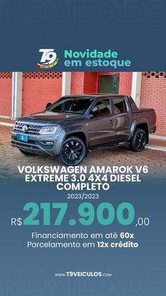 VOLKSWAGEN AMAROK 3.0 V6 TDI DIESEL HIGHLINE EXTREME CD 4MOTION AUTOMÁTICO VOLKSWAGEN AMAROK 3.0 V6 TDI DIESEL HIGHLINE EXTREME CD 4MOTION AUTOMÁTICO